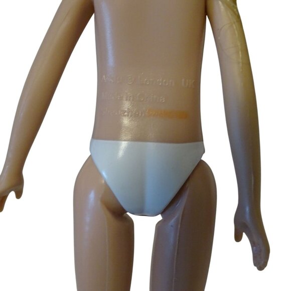 Arklu Lottie Doll Long Blonde Hair with Pink Shirt and Striped Footed Tights 7" - Picture 10 of 10